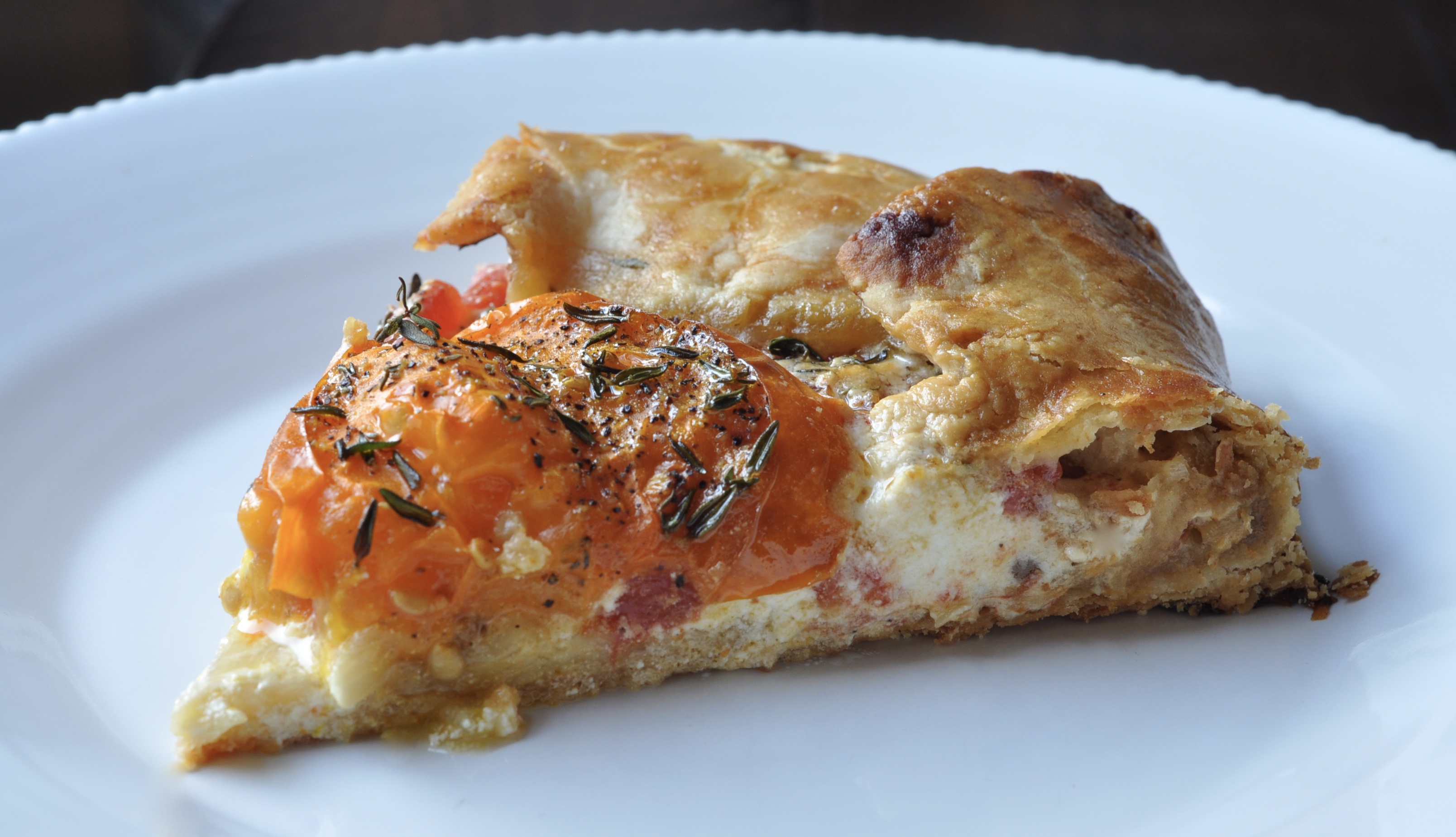 Tomato Galette with Goat Cheese, Honey & Thyme